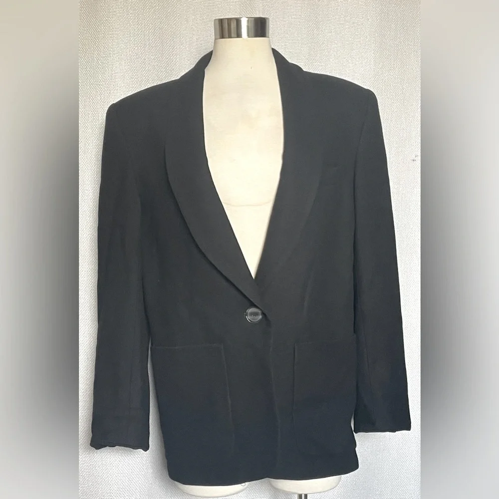 Lady Puritan wool/cashmere blend blazer